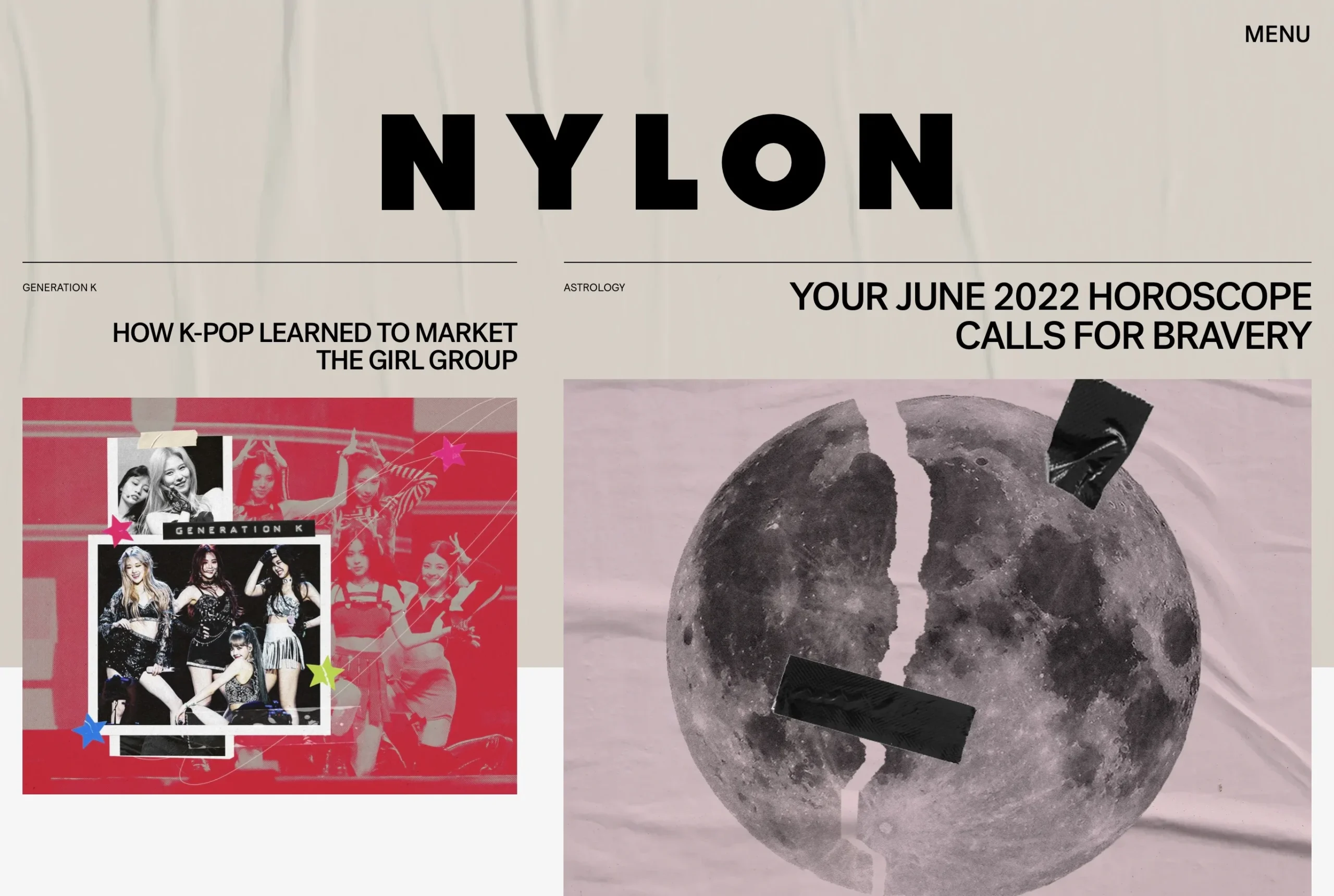 Modern website design featuring interactive graphic elements